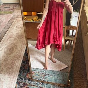 Elegant Red Midi Dress